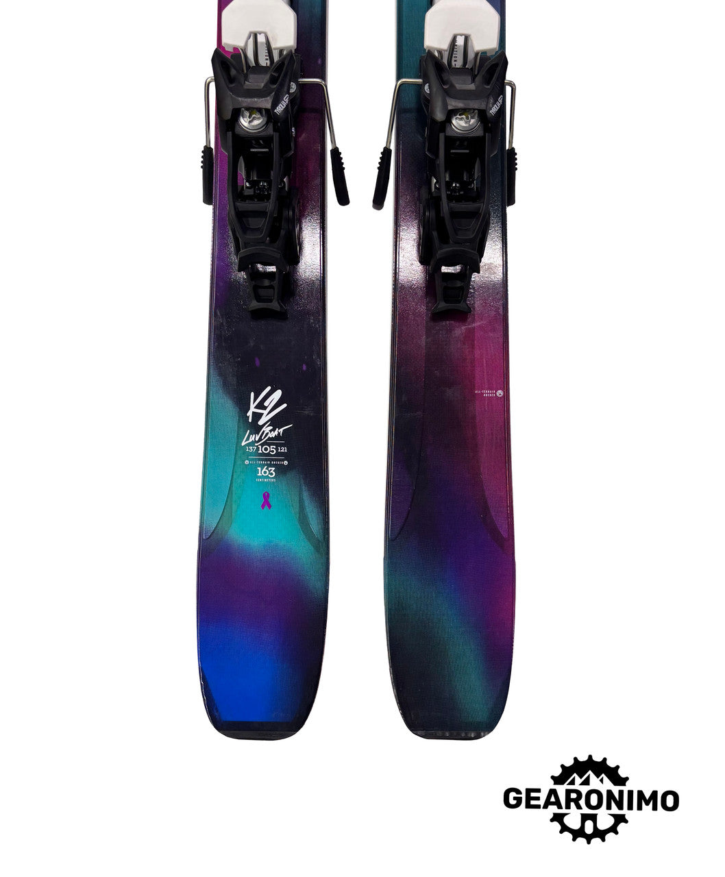 K2 Luvboat 105 Skis With Tyrol Ambition Frame Bindings - 163cm - image 4