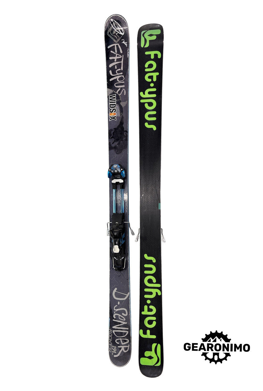 Fatypus D-sender Rocker Skis with Salomon guardian 16 frame bindings - 194cm - image 1