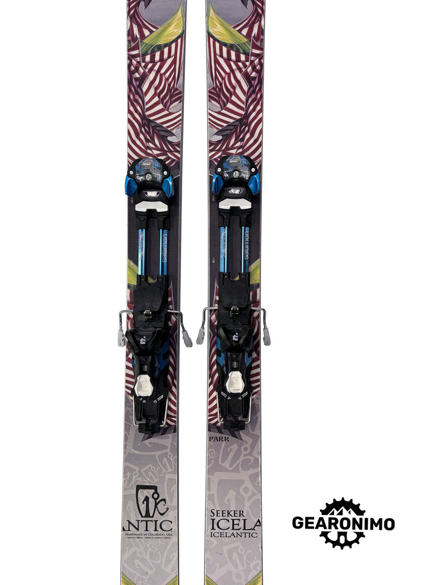 Icelandic Seeker Skis with Salomon Guardian 16 Frame Bindings - 180cm - image 4