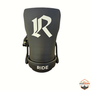 Gearonimo Sports Ride Specter women's snowboard binding highback in matte black with white logo branding