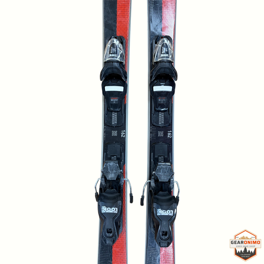 Gearonimo Sports Rossignol Experience 78 skis in red and black with Look Xpress 11 bindings, size 162cm.