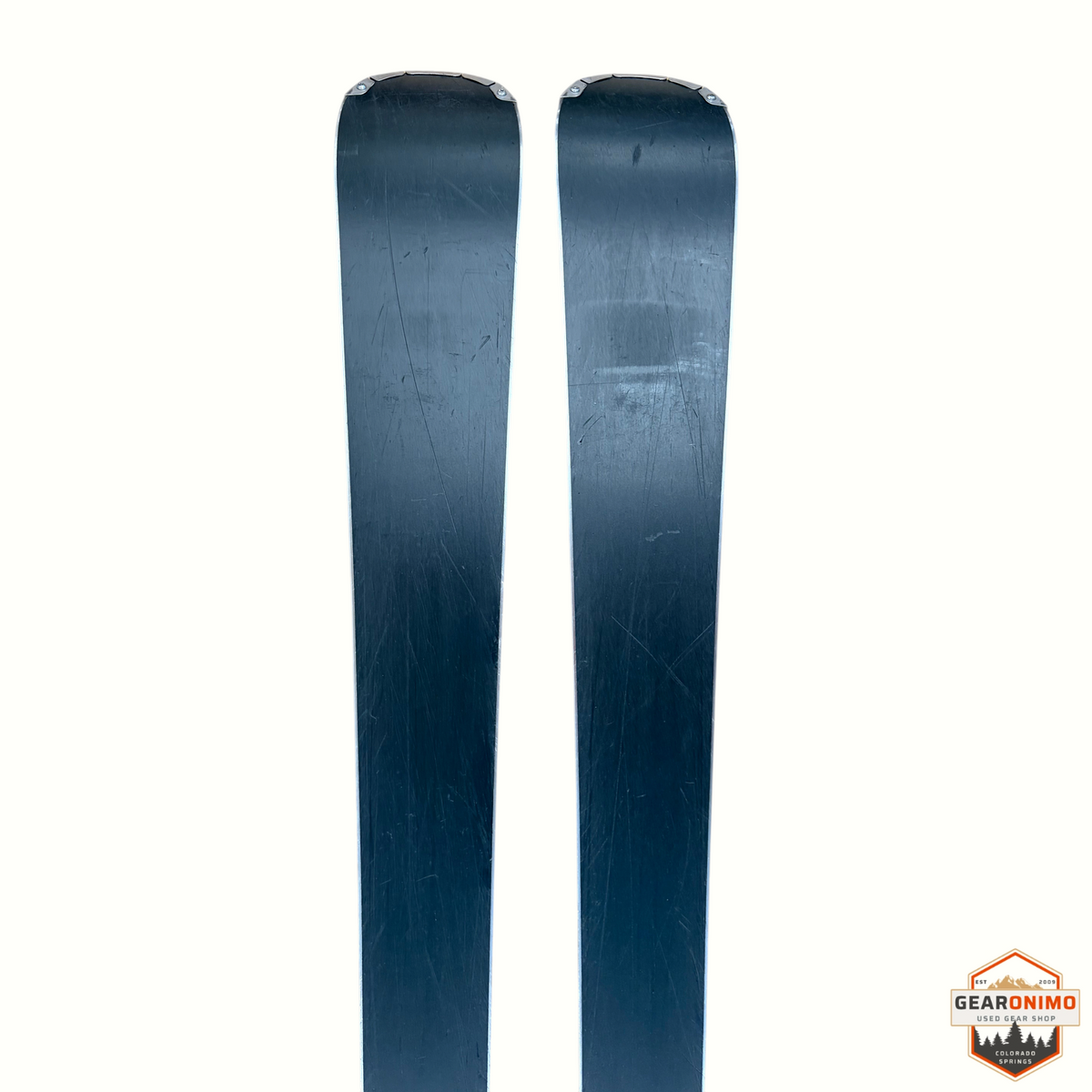 Gearonimo Sports Rossignol Experience 78 skis with black bases showing light surface scratches on a white background