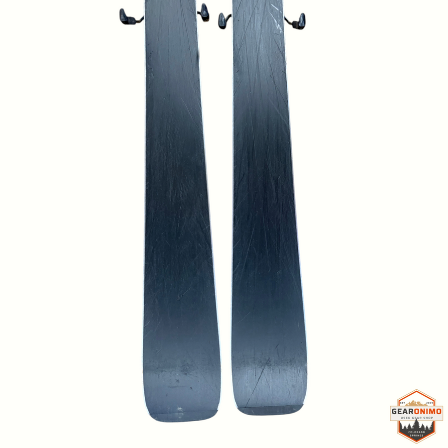 Gearonimo Sports Rossignol Experience 78 skis with Look Xpress 11 bindings, 162cm length, showing base condition.