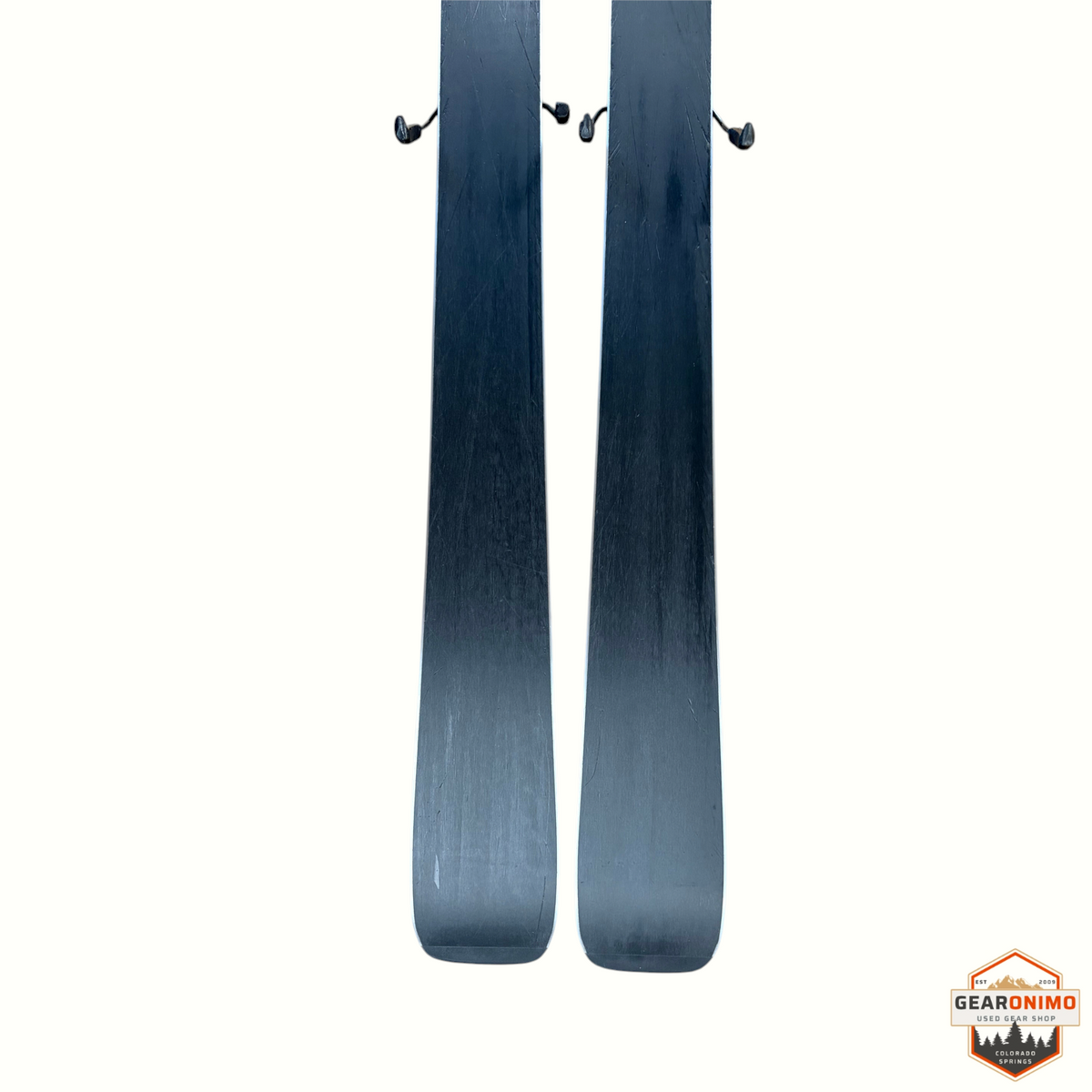 Gearonimo Sports Rossignol Experience 78 skis with Look Xpress 11 bindings, 170 cm length, black base view