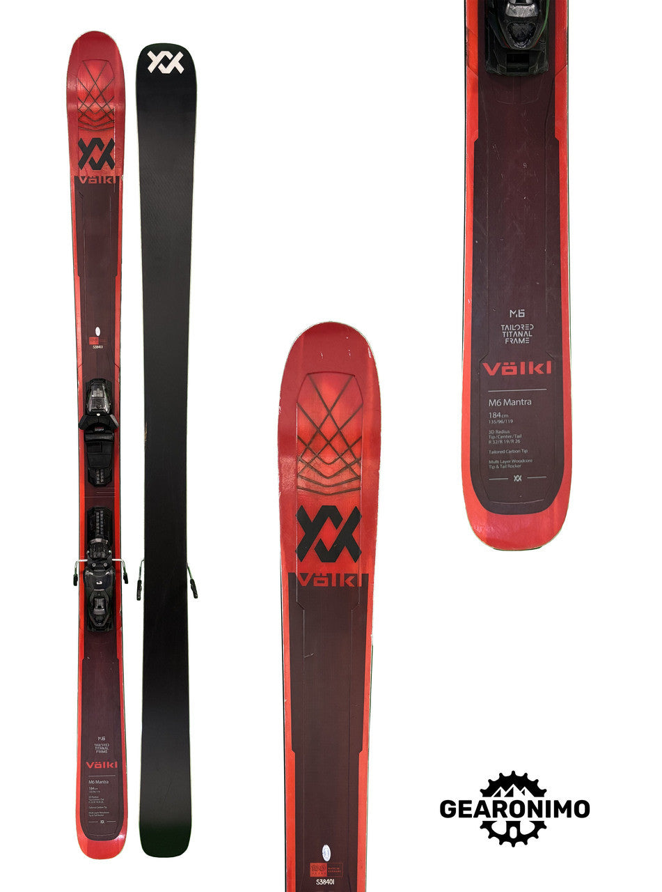 Volkl Mantra M6 Skis With Salomon M11 Bindings - 184cm - image 6