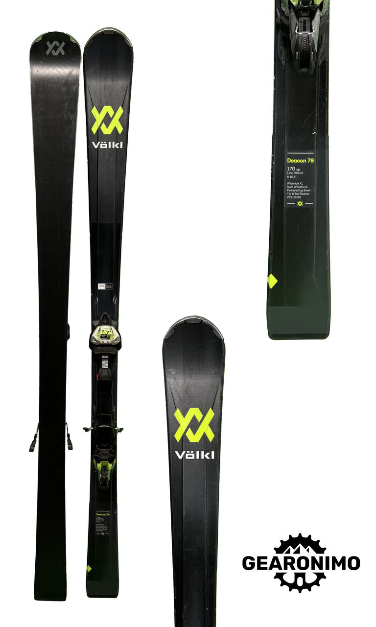 Volkl Deacon 79 Skis With Marker Wide Ride XL Bindings - Multiple Sizes Available