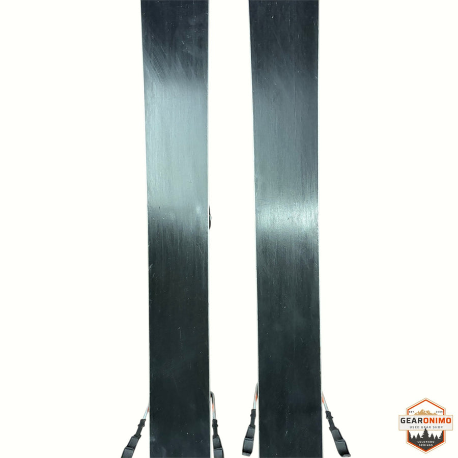Gearonimo Sports Blizzard Anomaly 88 skis in 176 cm length showing the black bases against a white background