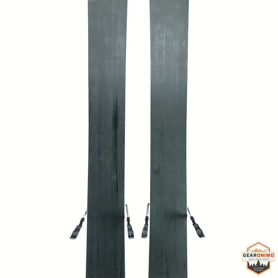 Gearonimo Sports Blizzard Rustler 96 skis showing the black bases with light signs of use