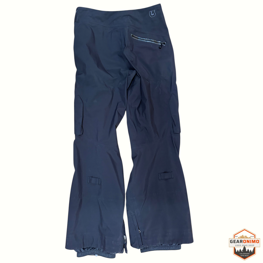 Gearonimo Sports Burton Ak Gtx 3l Static black women's snowboard pants with back zipper pocket