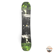 Gearonimo Sports Burton Radius 135cm snowboard with black and green marble graphic design on a concrete floor