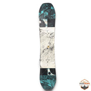 Gearonimo Sports Burton Radius snowboard featuring a marble-patterned center and teal marbled tips