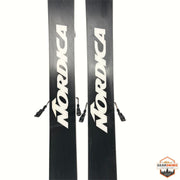 Gearonimo Sports Nordica Santa Ana 92 skis in black with white logo and Marker Squire 11 bindings