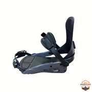 Gearonimo Sports Ride CL-2 snowboard bindings in grey, featuring a durable highback and adjustable straps.