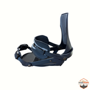 Gearonimo Sports Ride Specter snowboard bindings in matte charcoal grey with adjustable straps and highback
