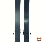 Gearonimo Sports Salomon QST 92 skis in black, 160 cm length, shown from the base view.