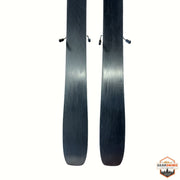Gearonimo Sports Salomon QST 92 skis in black, showing the base view of the 160 cm pair.