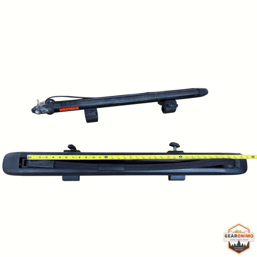 Gearonimo Sports Yakima SUP Dawg roof rack system for paddleboards with black padded bars and integrated locks