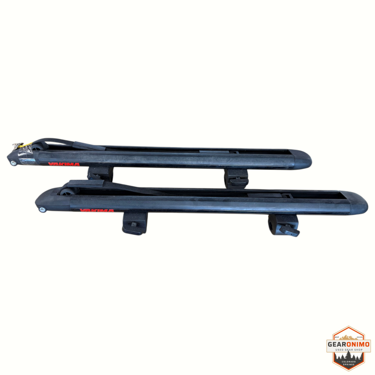 Gearonimo Sports Yakima SUP Dawg stand-up paddleboard roof rack carrier in black with red branding