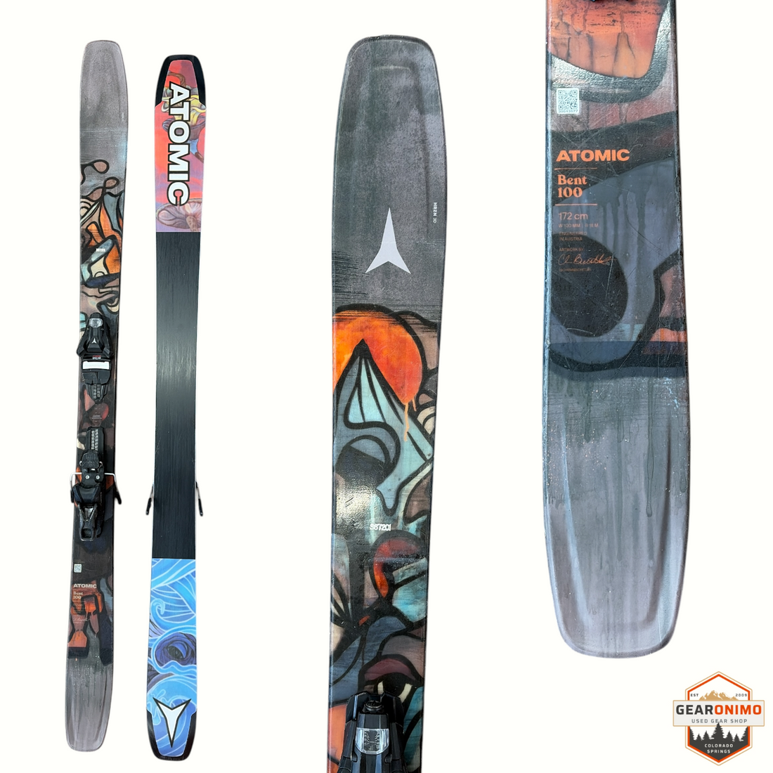 Atomic Bent Chetler 100 Skis With Atomic Strive 11 Bindings - 172 cm