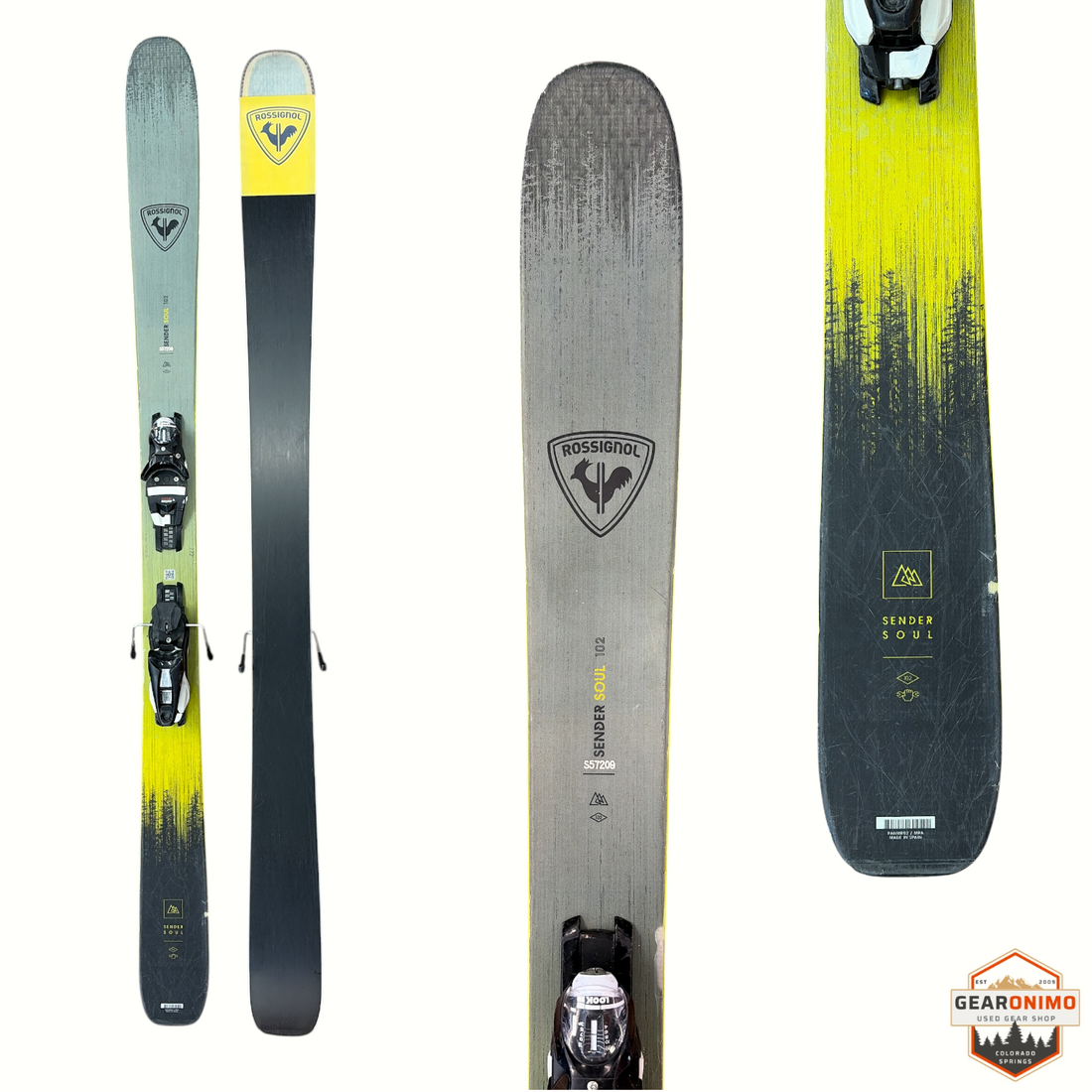 Rossignol Sender Soul 102 Skis With Look Konect 12 Bindings - 172 cm