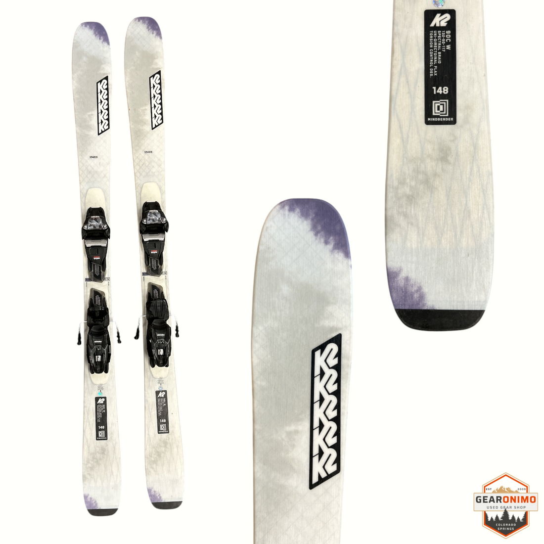 K2 Mindbender 90C W Skis with Marker Squire Bindings - 148 cm
