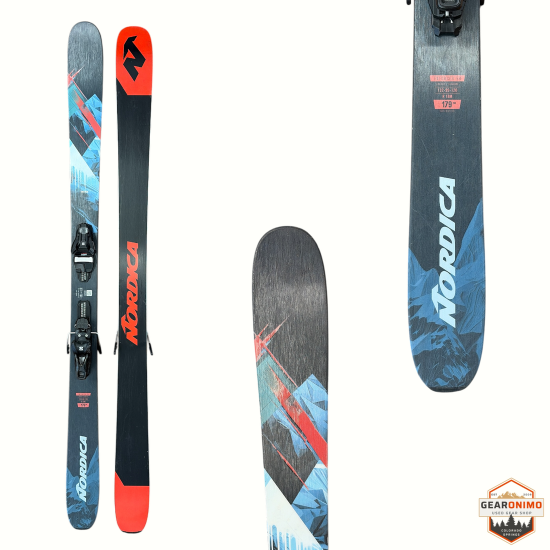 Nordica Enforcer 99 Skis with Salomon Strive 11 Bindings - 179 cm