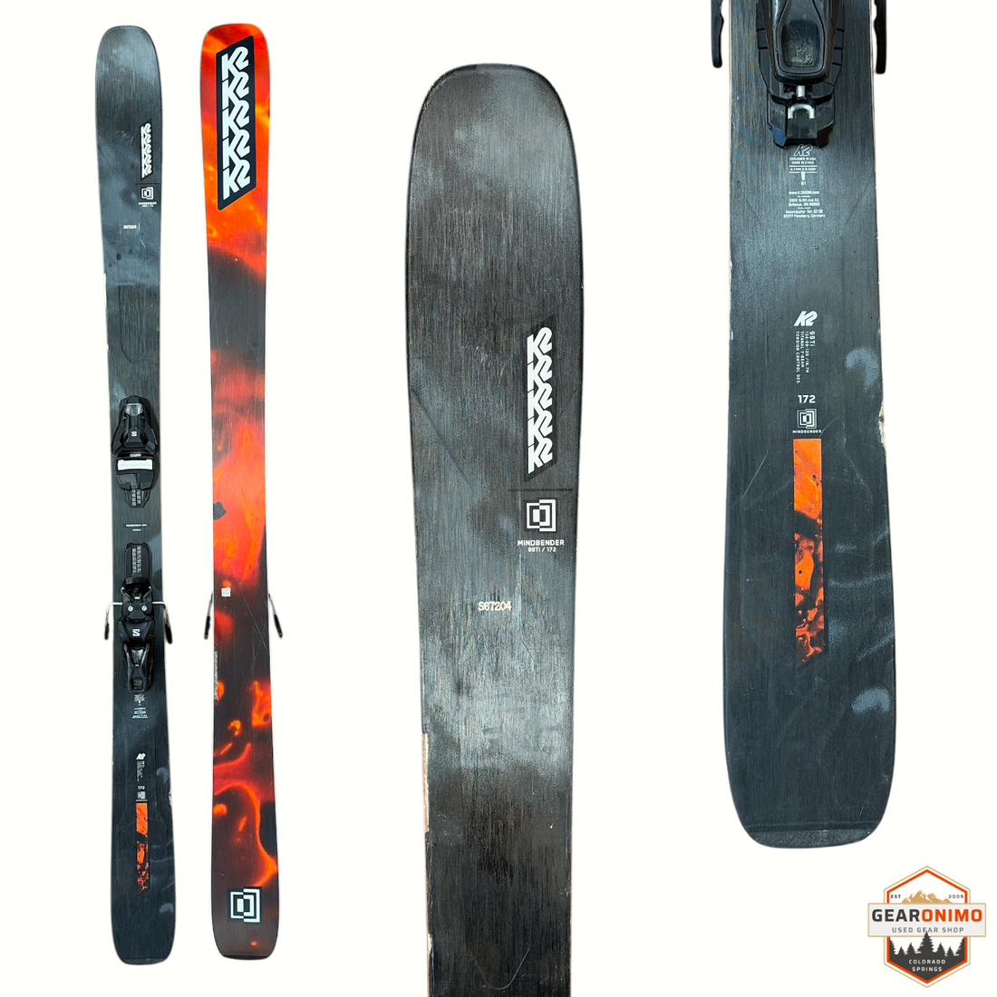 K2 Mindbender 99TI Skis With Salomon Strive 11 binding - 172 cm