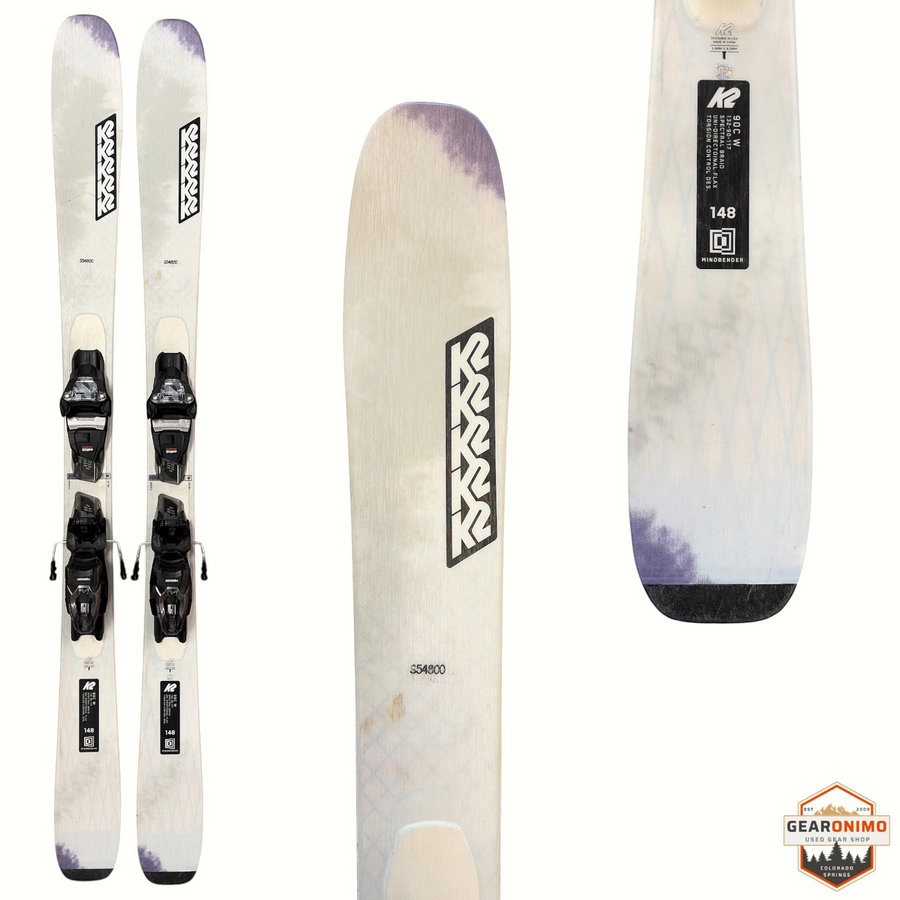 K2 MindBender 90c Skis with Marker Squire 10 Bindings - 148cm