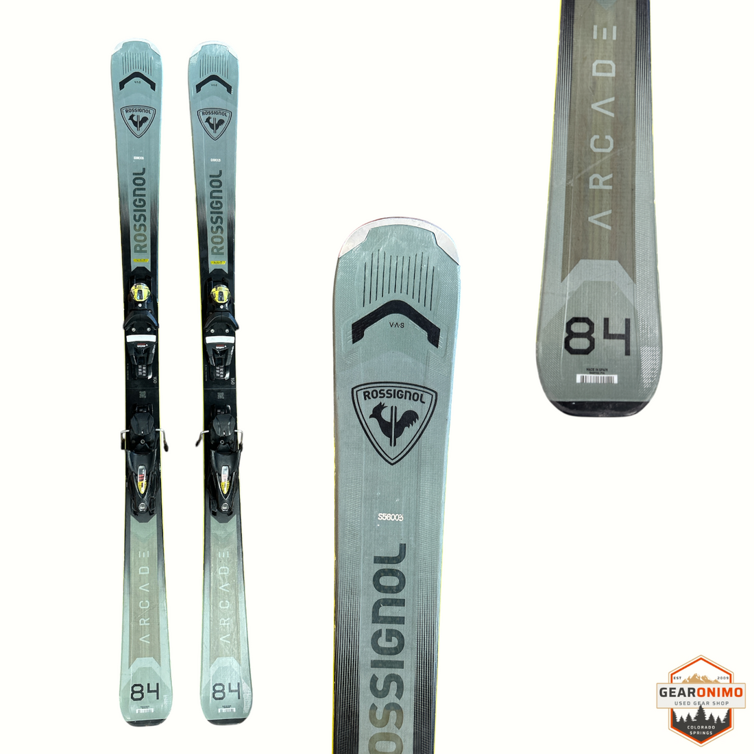 Rossignol arcade 84 Skis With Look SPX 12 Bindings - 160 cm