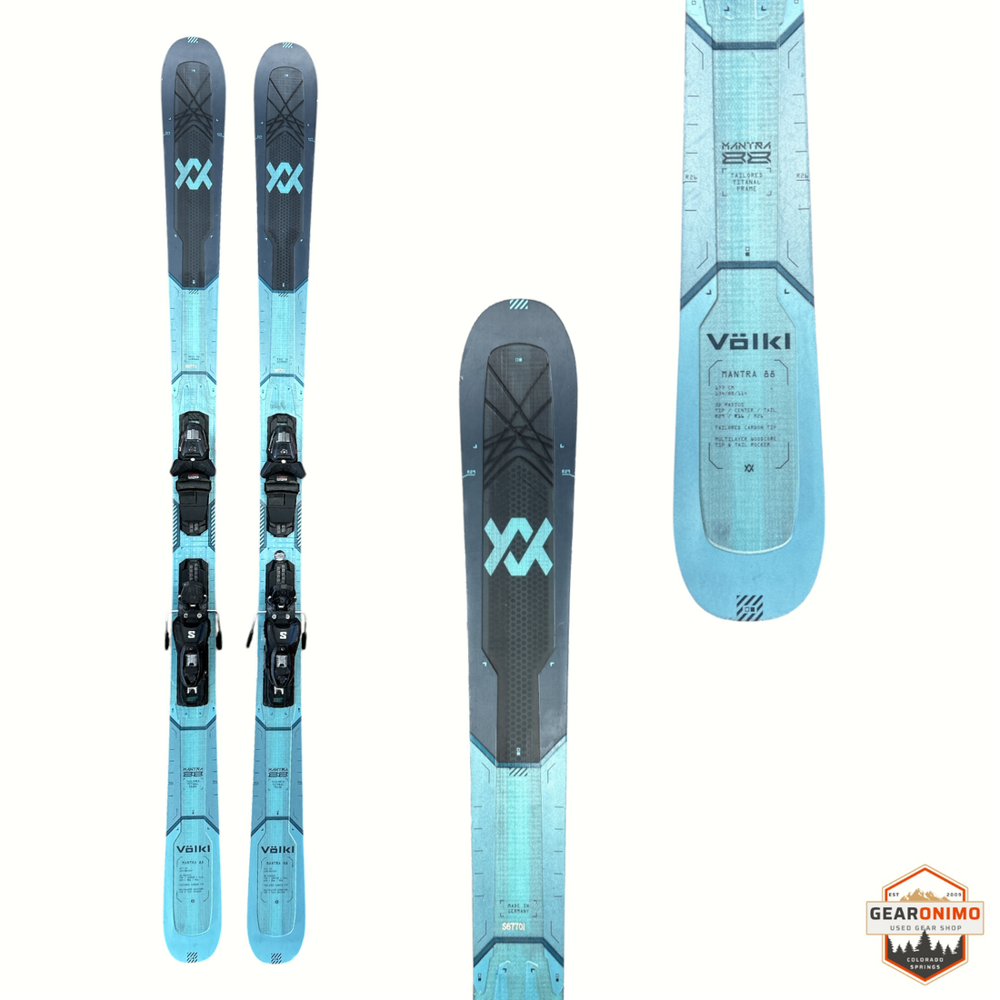 Volkl Mantra 88 Skis With Salomon M11 Bindings - 177 cm