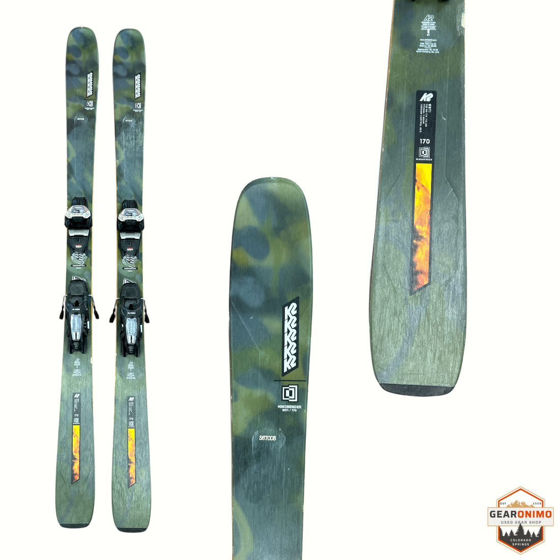 K2 Mindbender 89 Ti Skis With Marker Griffon 13 Bindings - 170 cm