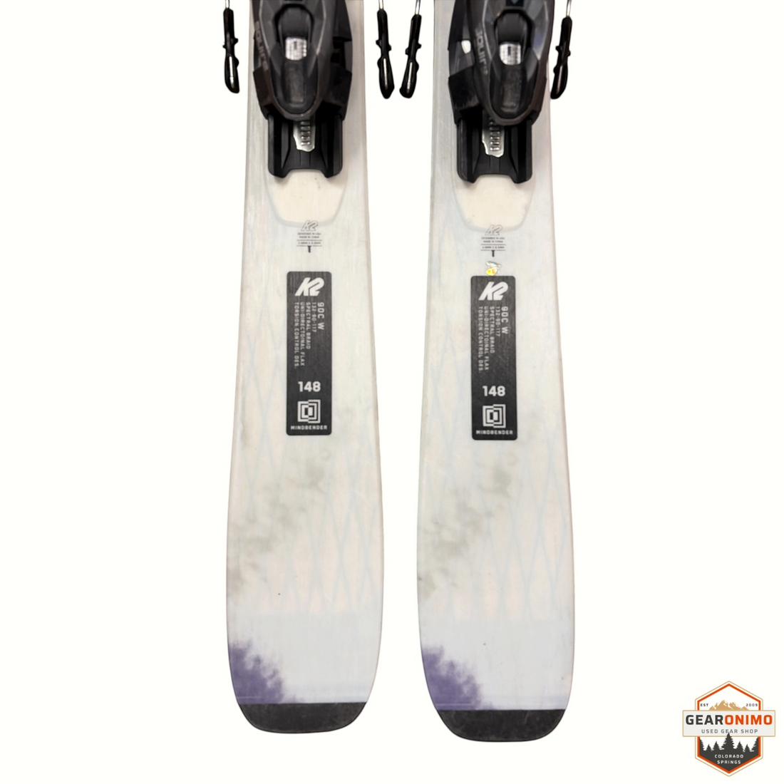 K2 MindBender 90c Skis with Marker Squire 10 Bindings - 148cm