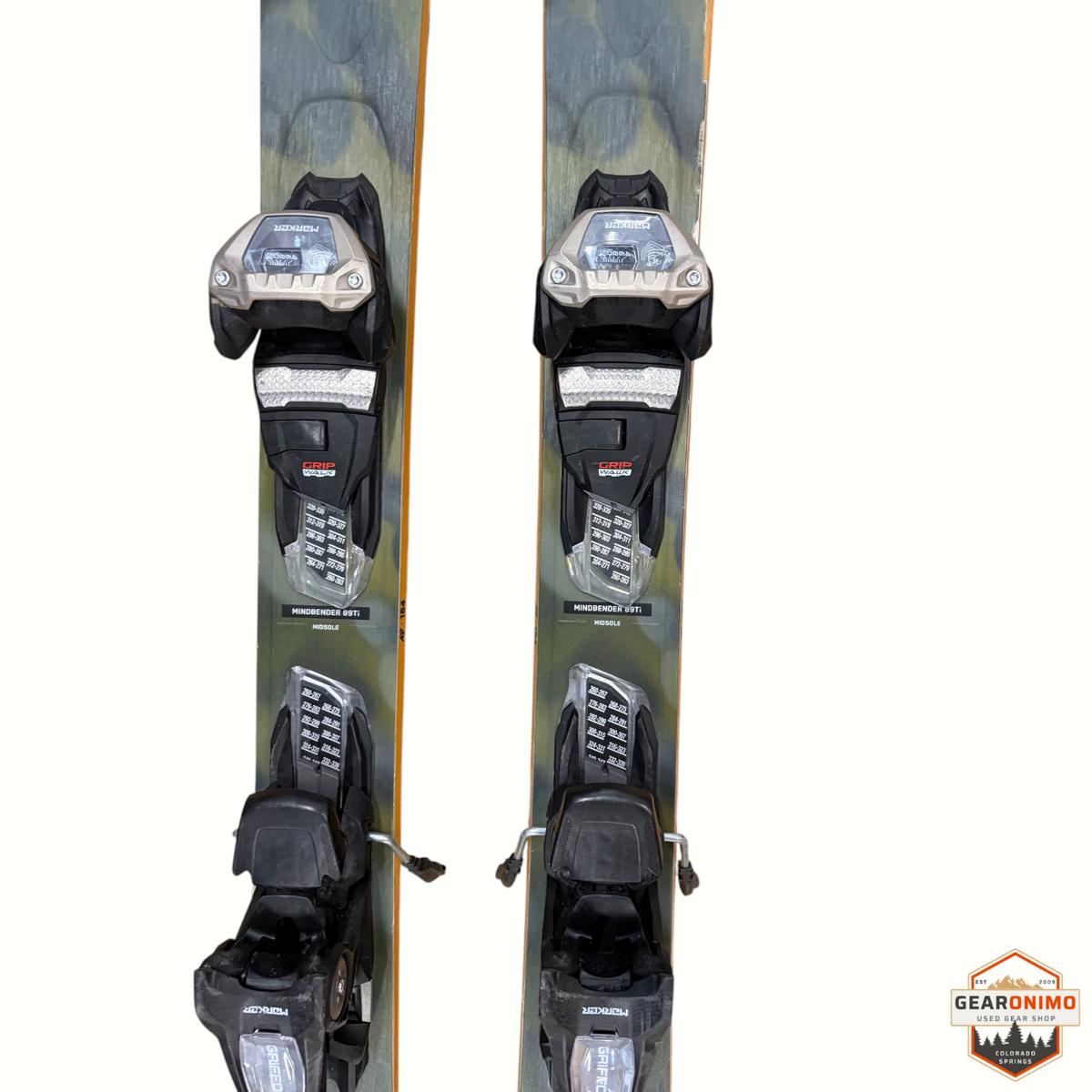 K2 MindBender 89ti Ski with Marker Griffon 13 Bindings - Size 164cm