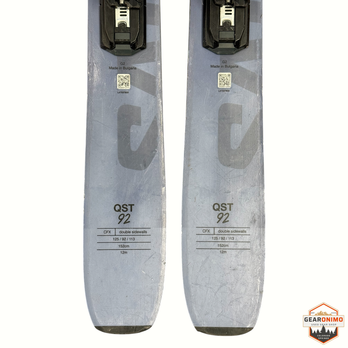 Salomon QST 92 Skis with Salomon M11 Bindings - Size 152cm