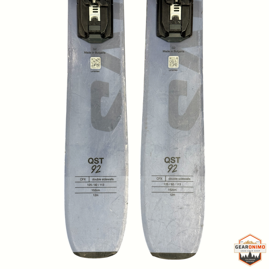 Salomon QST 92 Skis with Salomon M11 Bindings - Size 152cm