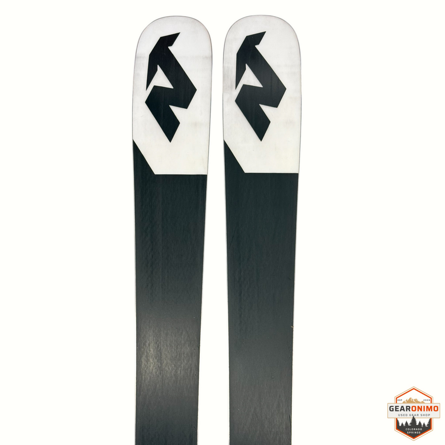 Gearonimo Sports Nordica Santa Ana 92 skis in black and white with top sheet branding, size 161cm