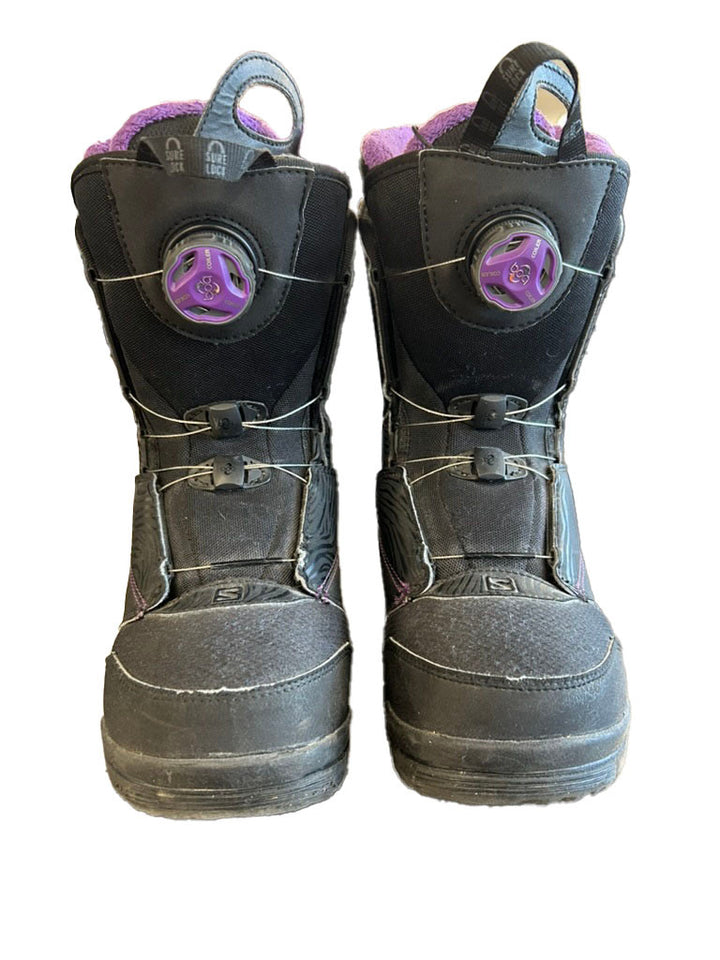 Salomon Pearl Boa zebra Snowboard Boots - Multiple Women's Sizes Avalible - image 1