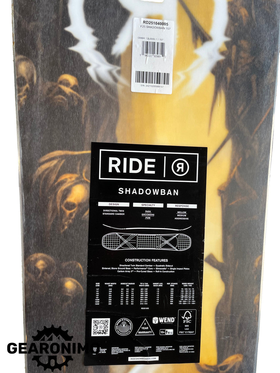 Ride shadowban 157 cm 2025 - image 3