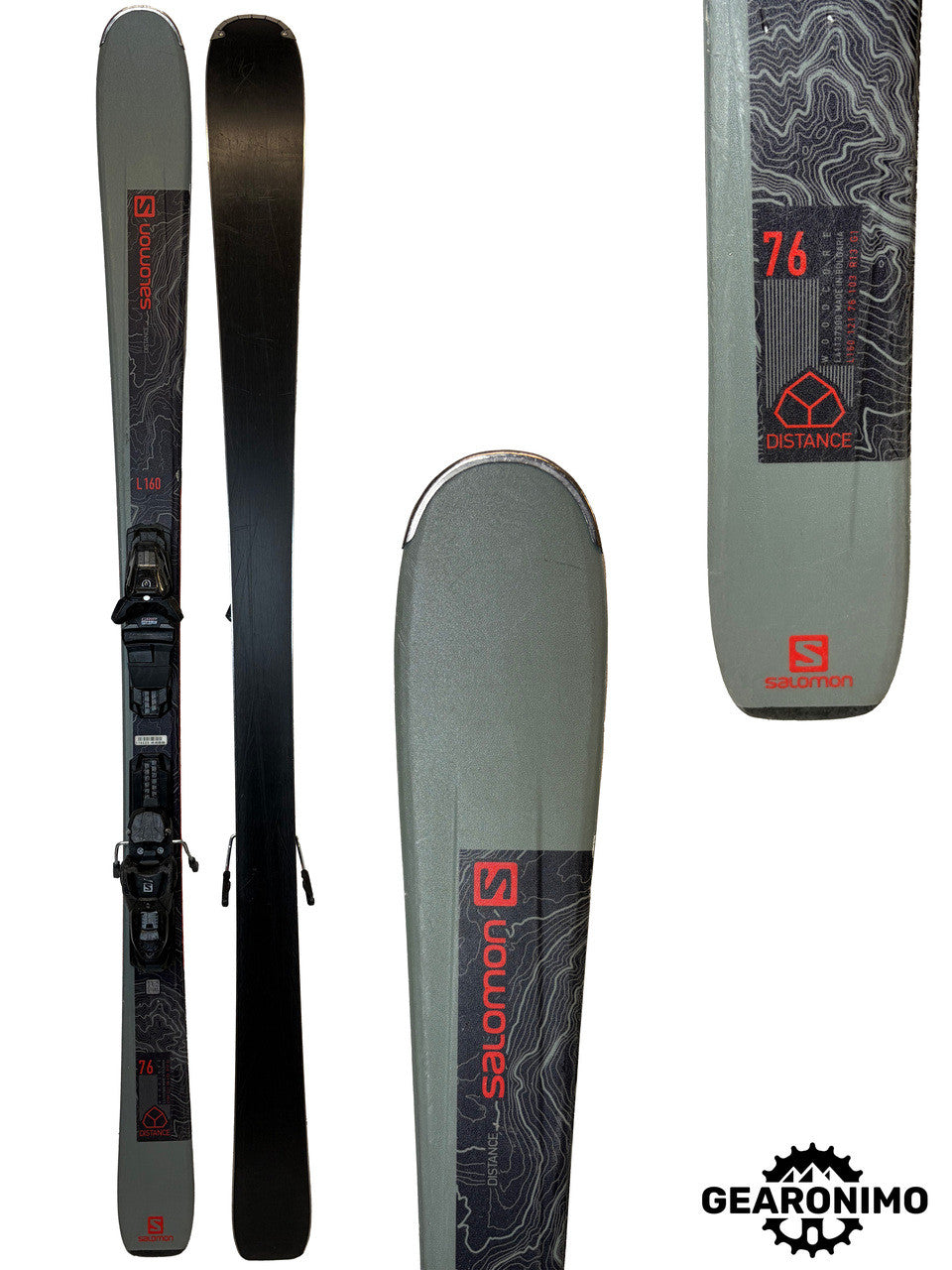 Salomon Distance 76 Skis With Salomon 3m10 Bindings (Multiple Sizes) - image 8