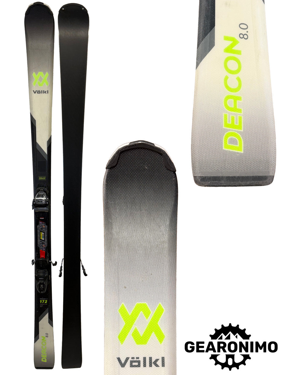 Volkl Deacon 8.0 Skis With Marker FDT 10 Bindings (Multiple Sizes) - image 5